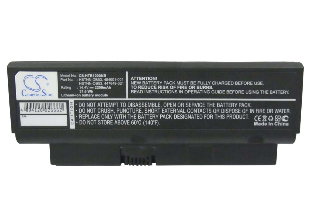 Black Battery For Compaq Presario B1200, Presario B1202vu, Presario B1223tu 14.4v, 2200mah - 31.68wh Notebook, Laptop Cameron Sino Technology Limited   