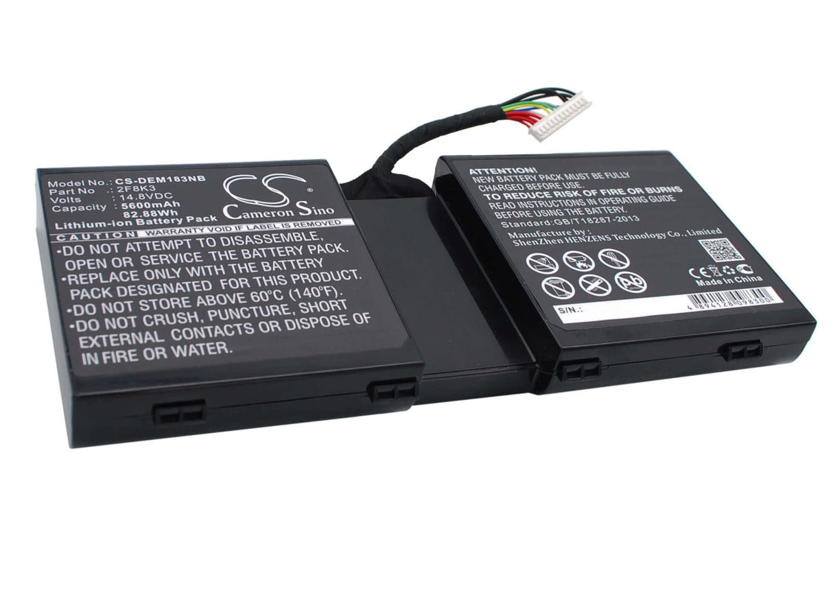 Black Battery For Dell Alienware 17, Alienware 18, Alienware M17x R5 14.8v, 5600mah - 82.88wh Notebook, Laptop Cameron Sino Technology Limited   