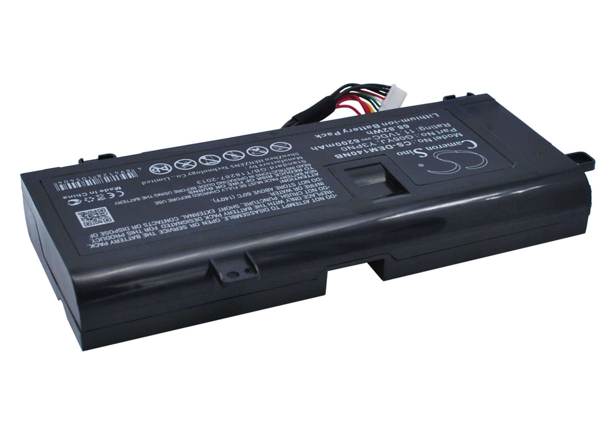 Black Battery For Dell Alienware M14x R3, Alienware M14x R4, Alienware P39g 11.1v, 6200mah - 68.82wh Batteries for Electronics Cameron Sino Technology Limited   