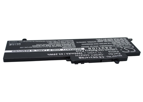 Black Battery For Dell Inspiron 11 3147, Inspiron 13 7347, Inspiron 11 3147 3000 11.6" 11.1v, 3900mah - 43.29wh Batteries for Electronics Cameron Sino Technology Limited   