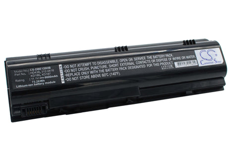 Black Battery For Dell Inspiron 1300, Inspiron B120, Inspiron B130 11.1v, 6600mah - 73.26wh Batteries for Electronics Cameron Sino Technology Limited (Suspended)   