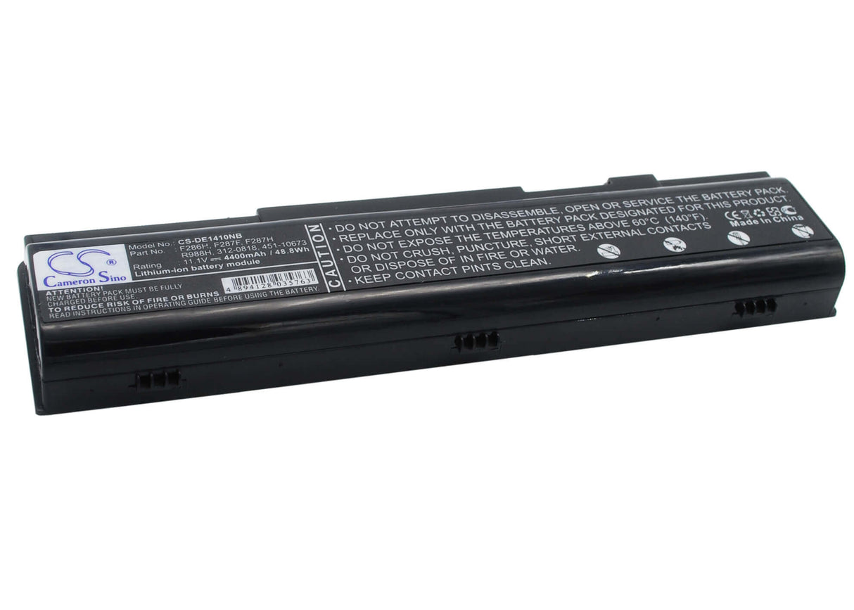 Black Battery For Dell Inspiron 1410, Vostro 1014, Vostro 1015 11.1v, 4400mah - 48.84wh Batteries for Electronics Cameron Sino Technology Limited   