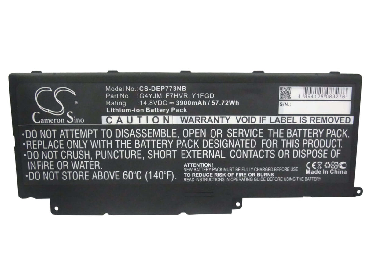 Black Battery For Dell Inspiron 7737, Inspiron 15-7537 P36f, Inspiron 15 7537 14.8v, 3900mah - 57.72wh Batteries for Electronics Cameron Sino Technology Limited   