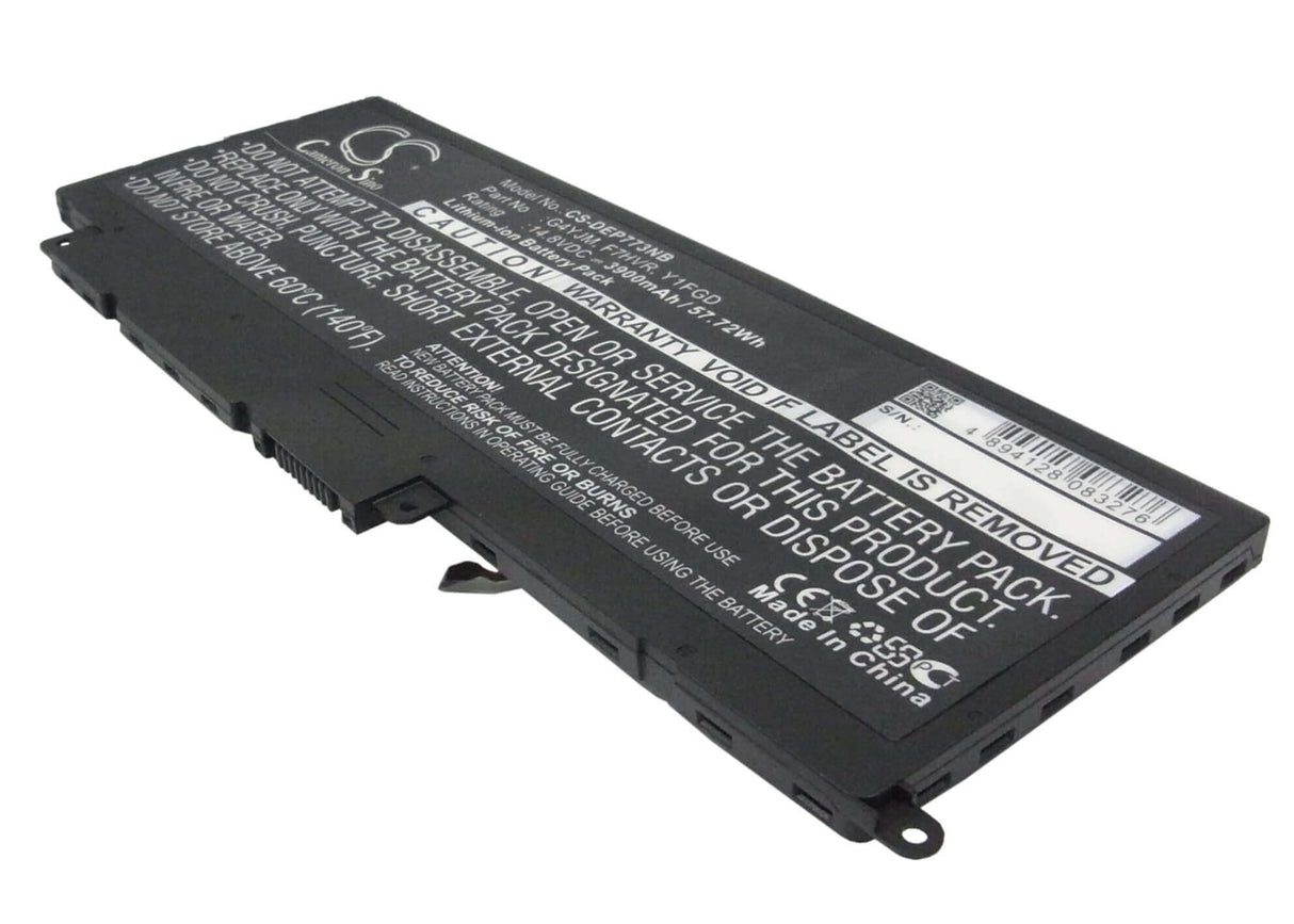 Black Battery For Dell Inspiron 7737, Inspiron 15-7537 P36f, Inspiron 15 7537 14.8v, 3900mah - 57.72wh Batteries for Electronics Cameron Sino Technology Limited   