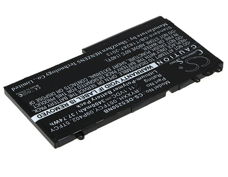 Black Battery For Dell Latitude 12 5000, Latitude 12 E5250 11.1v, 3400mah - 37.74wh Batteries for Electronics Cameron Sino Technology Limited   