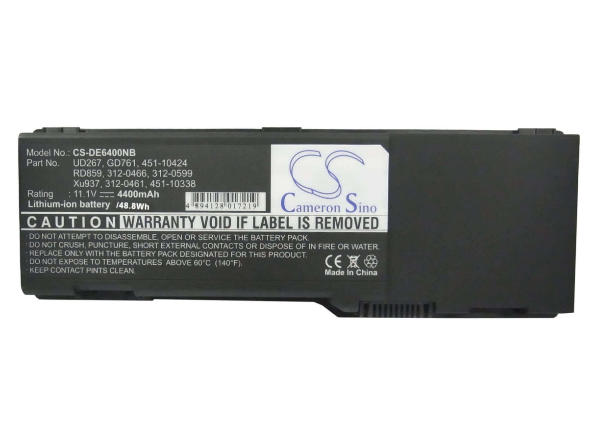 Black Battery For Dell Latitude 131l, Inspiron 1501, Inspiron E1505 11.4v, 4400mah - 50.16wh Batteries for Electronics Cameron Sino Technology Limited   