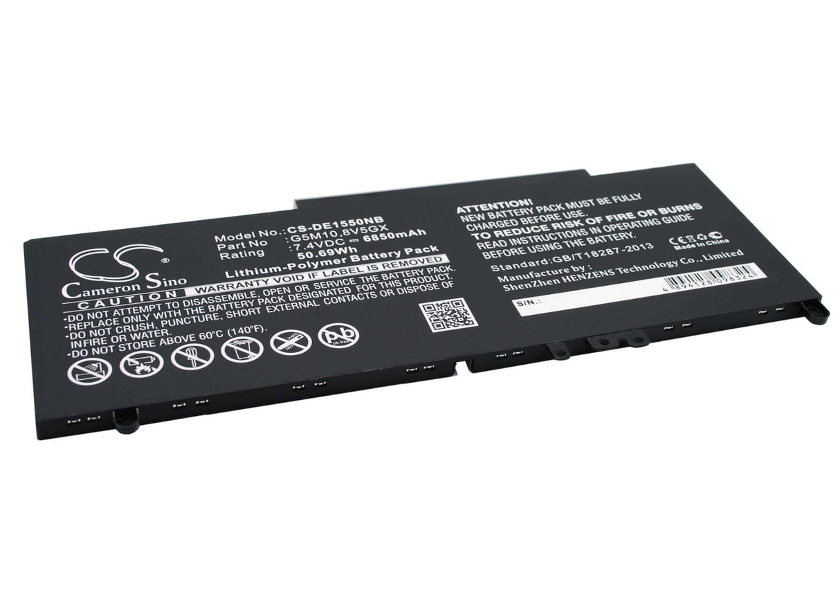 Black Battery For Dell Latitude E5550, Latitude 15 5000, Latitude E5550 15.6" 7.4v, 6850mah - 50.69wh Batteries for Electronics Cameron Sino Technology Limited   