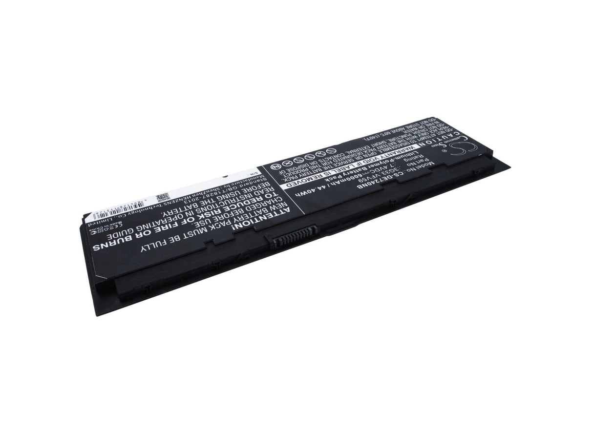 Black Battery For Dell Latitude E7240, Latitude E7250, Latitude E7240 12.5 7.4v, 6000mah - 44.40wh Batteries for Electronics Cameron Sino Technology Limited   