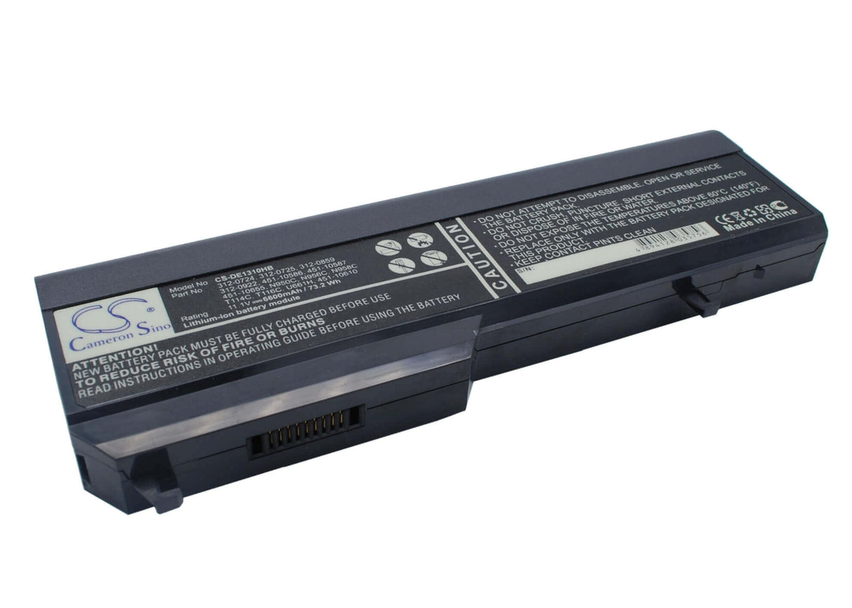 Black Battery For Dell Vostro 1310, Vostro 1510, Vostro 2510 11.1v, 6600mah - 73.26wh Batteries for Electronics Cameron Sino Technology Limited   