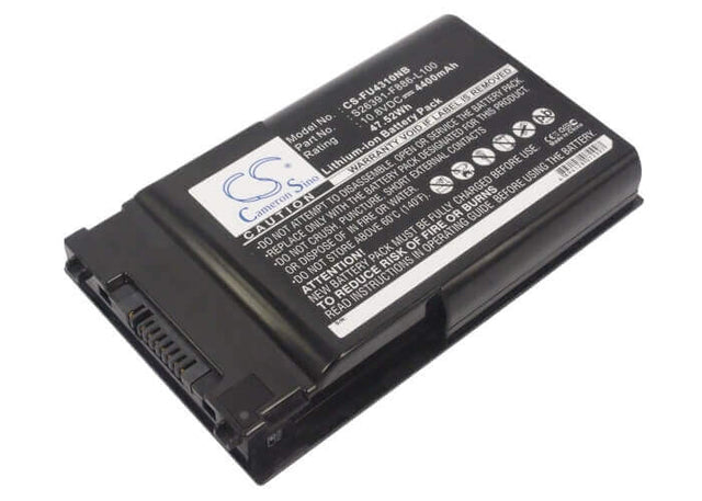 Black Battery For Fujit'su Lifebook T1010, Lifebook T1010la, Lifebook T4310 10.8v, 4400mah - 47.52wh Notebook, Laptop Cameron Sino Technology Limited   