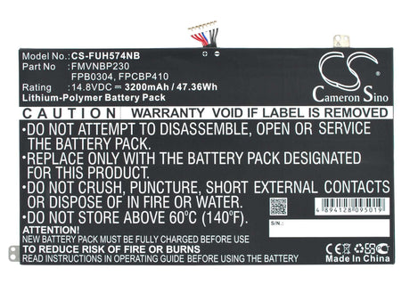 Black Battery For Fujit'su Lifebook Uh574 14.8v, 3200mah - 47.36wh Batteries for Electronics Cameron Sino Technology Limited (Suspended)   