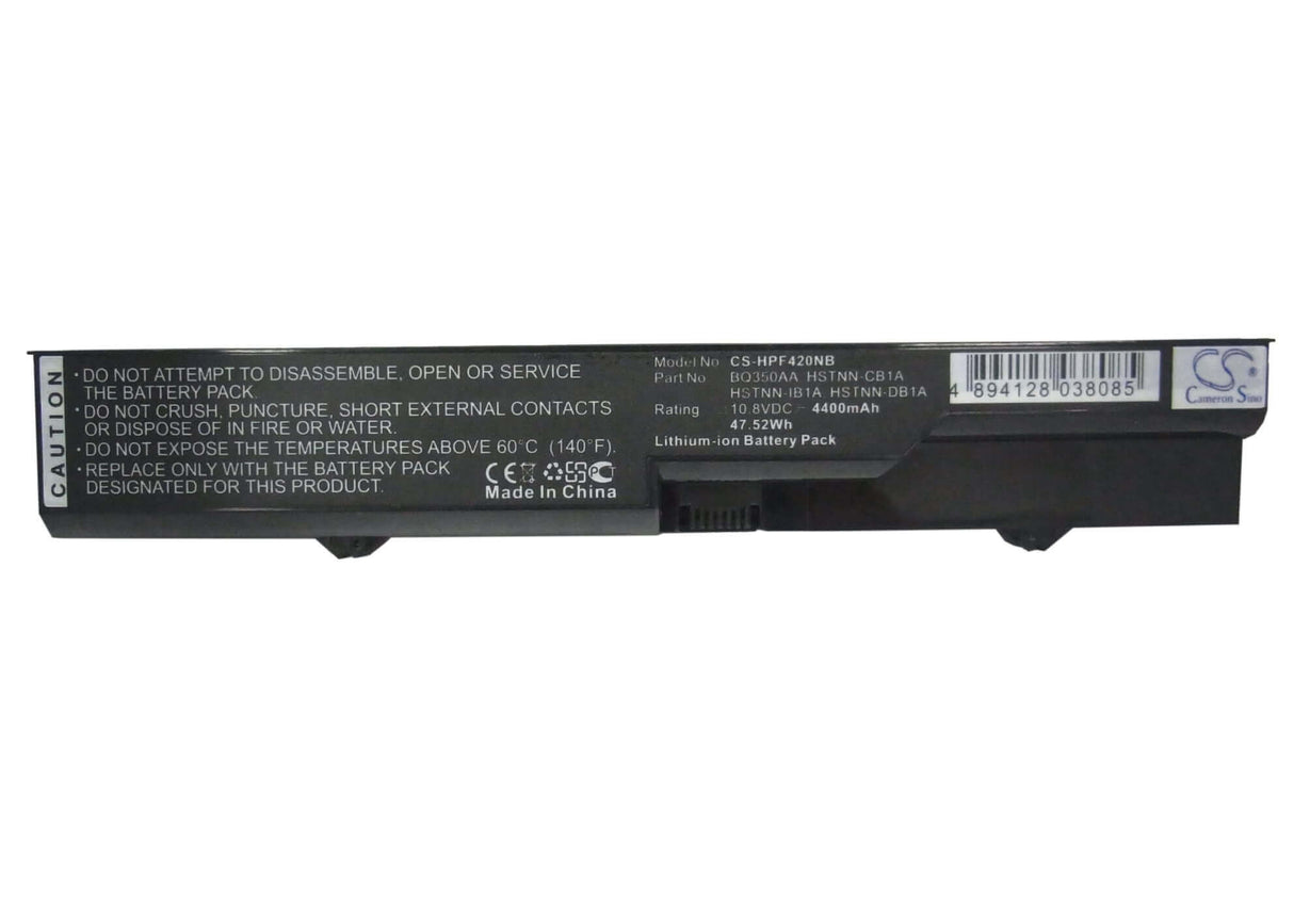 Black Battery For Hp 420, 425, 4320t 10.8v, 4400mah - 47.52wh Notebook, Laptop Cameron Sino Technology Limited   