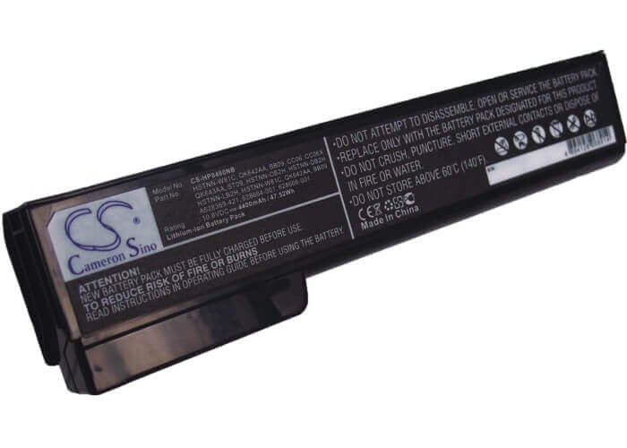 Black Battery For Hp Elitebook 8460p, 6360t Mobile Thin Client, Elitebook 8460w 10.8v, 4400mah - 47.52wh Notebook, Laptop Cameron Sino Technology Limited   