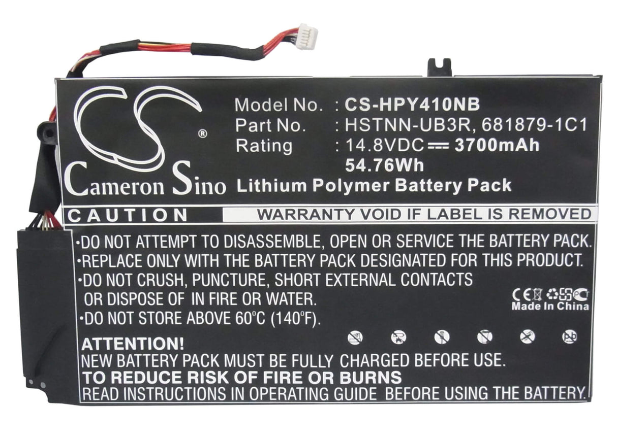 Black Battery For Hp Envy 1050ca , El04xl, Pn-c102 14.8v, 2700mah - 54.76wh Notebook, Laptop Cameron Sino Technology Limited   