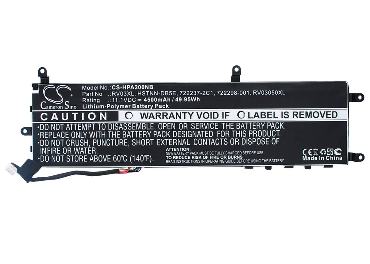 Black Battery For Hp Envy Rove Aio 20, Envy Rove Aio 20-k014us, Tpc-q013 11.1v, 4500mah - 49.95wh Batteries for Electronics Cameron Sino Technology Limited (Suspended)   