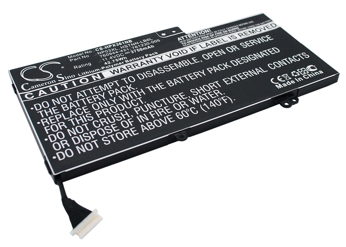 Black Battery For Hp Pavilion X360, Pavilion X360 13-a010dx, Tpn-q146 11.4v, 3750mah - 42.75wh Notebook, Laptop Cameron Sino Technology Limited   