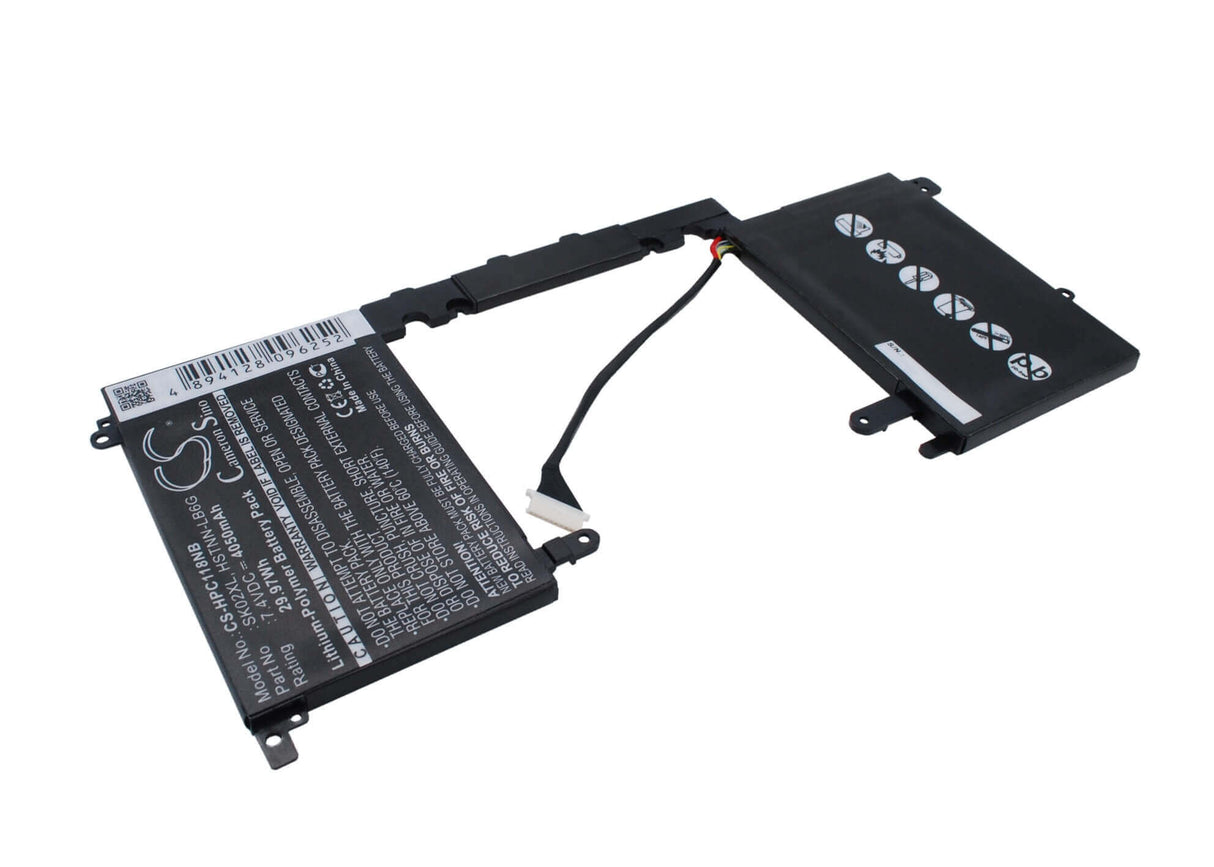 Black Battery For Hp Split X2 13-r010dx 13.3, Tpn-c118, Tpn-c119 7.4v, 4050mah - 29.97wh Notebook, Laptop Cameron Sino Technology Limited   