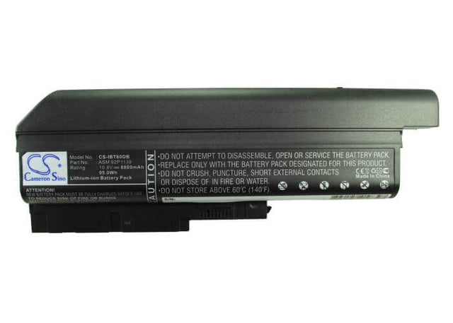 Black Battery For Ibm Thinkpad R60, Thinkpad R61, Thinkpad T60 10.8v, 8800mah - 95.04wh Notebook, Laptop Cameron Sino Technology Limited   