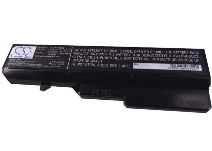 Black Battery For Lenovo Ideapad G460, Ideapad B470, Ideapad B470a 11.1v, 6600mah - 73.26wh Notebook, Laptop Cameron Sino Technology Limited   