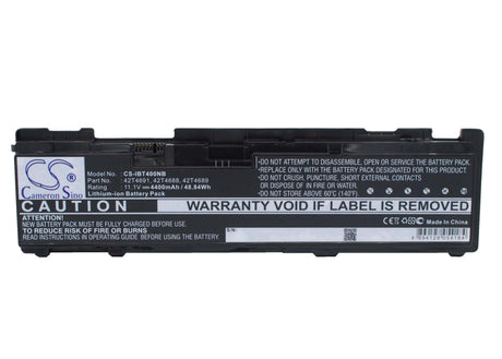 Black Battery For Lenovo Thinkpad T400s, Thinkpad T400s 2801, Thinkpad T400s 2808 11.1v, 4400mah - 48.84wh Batteries for Electronics Cameron Sino Technology Limited (Suspended)   