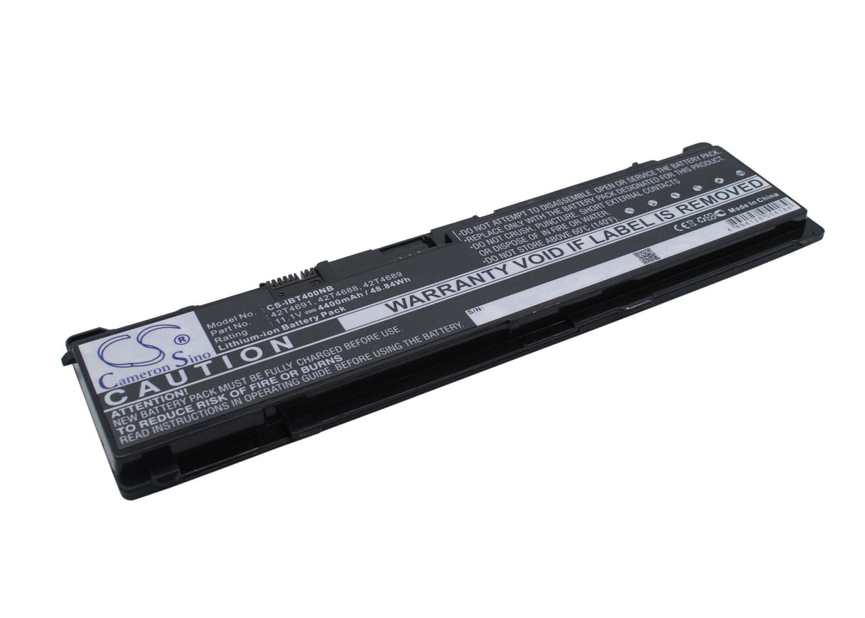 Black Battery For Lenovo Thinkpad T400s, Thinkpad T400s 2801, Thinkpad T400s 2808 11.1v, 4400mah - 48.84wh Notebook, Laptop Cameron Sino Technology Limited (Suspended)   