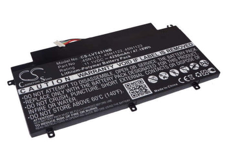 Black Battery For Lenovo Thinkpad T431s 11.1v, 4250mah - 47.18wh Notebook, Laptop Cameron Sino Technology Limited   