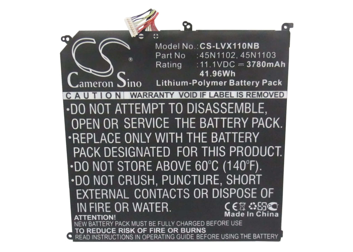 Black Battery For Lenovo Thinkpad X1 Helix 11.1v, 3780mah - 41.96wh Notebook, Laptop Cameron Sino Technology Limited   