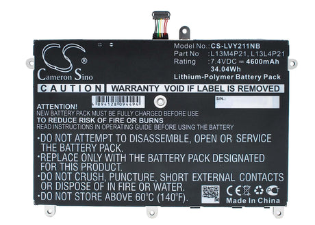 Black Battery For Lenovo Yoga 2 11, Yoga 2 11 11.6", Yoga 2 11-59417913 7.4v, 4600mah - 34.04wh Batteries for Electronics Cameron Sino Technology Limited   