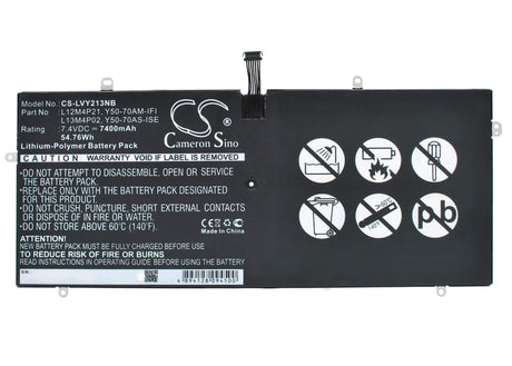 Black Battery For Lenovo Yoga 2 Pro Ultrabook, Yoga 2 Ultrabook, Yoga 2 Pro 13.3" 7.4v, 7400mah - 54.76wh Batteries for Electronics Cameron Sino Technology Limited   