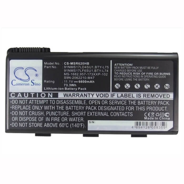 Black Battery For Msi A5000, Msi A6000, A6005 11.1v, 6600mah - 73.26wh Notebook, Laptop Cameron Sino Technology Limited   