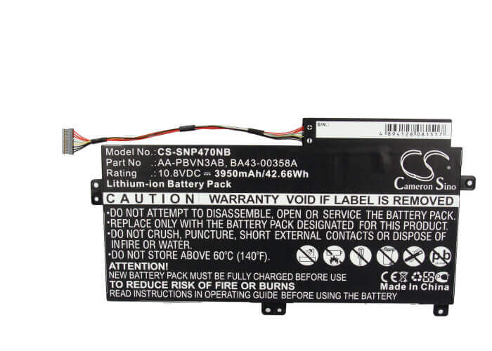 Black Battery For Samsung Np470, Np470r5e, 510r 10.8v, 3950mah - 42.66wh Notebook, Laptop Cameron Sino Technology Limited   