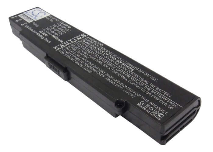 Black Battery For Sony S49cp/ B, Vaio Vgc-lb52b, Vaio Vgn-fj92s 11.1v, 4400mah - 48.84wh Notebook, Laptop Cameron Sino Technology Limited   