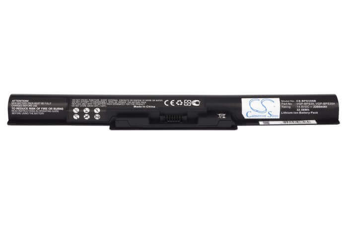 Black Battery For Sony Vaio Fit 14e, Vaio Fit 15e, Vaio Svf14215sc 14.8v, 2200mah - 32.56wh Notebook, Laptop Cameron Sino Technology Limited   