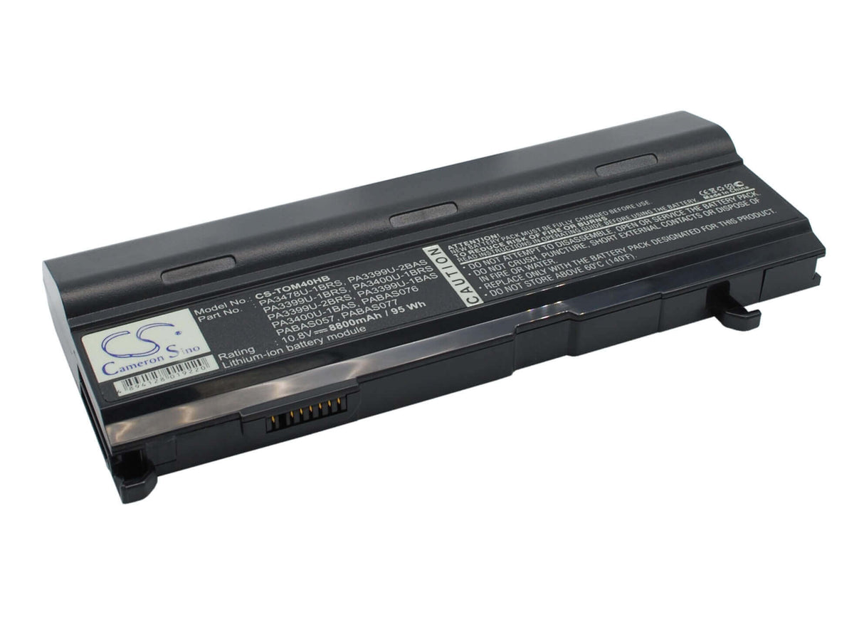 Black Battery For Toshiba Satellite A80-116, Satellite M40-307, Tecra A3-181 10.8v, 8800mah - 95.04wh Notebook, Laptop Cameron Sino Technology Limited   