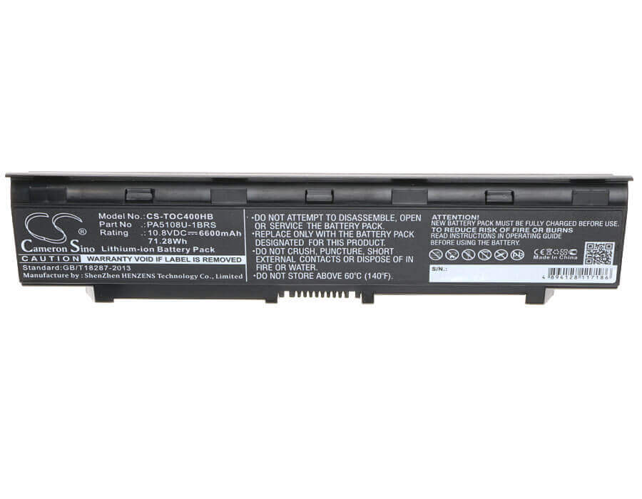 Black Battery For Toshiba Satellite C40-ad05b1, Satellite C40-at15b1, Satellite C40-as20w1 10.8v, 6600mah - 71.28wh Batteries for Electronics Cameron Sino Technology Limited (Suspended)   