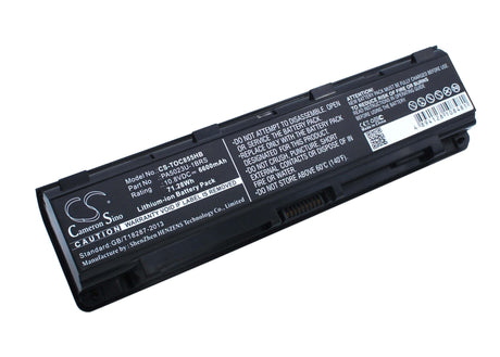 Black Battery For Toshiba Satellite C855, Satellite C855-10g, Satellite C855-10k 10.8v, 6600mah - 71.28wh Notebook, Laptop Cameron Sino Technology Limited   