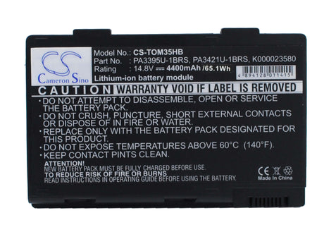 Black Battery For Toshiba Satellite M30x, Satellite M30x-104, Satellite M30x-105 14.8v, 4400mah - 65.12wh Notebook, Laptop Cameron Sino Technology Limited   