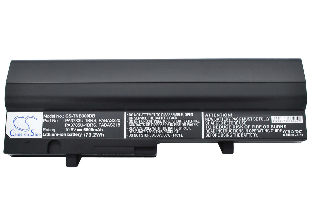 Black Battery For Toshiba Satellite Nb300, Satellite N302, Satellite Nb305 10.8v, 6600mah - 71.28wh Notebook, Laptop Cameron Sino Technology Limited   