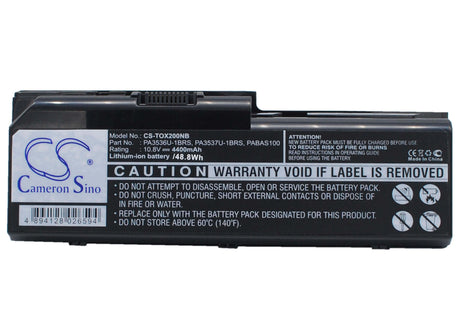 Black Battery For Toshiba Satellite P200-1cb, Satellite P200d-1fw, Satellite X200-21w 10.8v, 4400mah - 47.52wh Notebook, Laptop Cameron Sino Technology Limited   