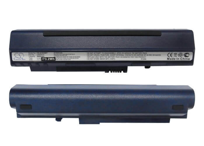 Blue Battery For Acer Aspire One, Aspire One A110-1295, Aspire One A110-1545 11.1v, 6600mah - 73.26wh Notebook, Laptop Cameron Sino Technology Limited   