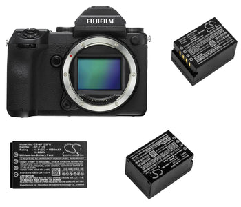 10.8V, Li-ion, 1000mAh, Camera battery fits Fujifilm, Np-t125, Gfx 50s, Medium Format Gfx, 10.8Wh