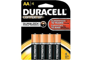 Duracell Aa 4 Pack Coppertop Batteries Model Mn1500 4 On A Card