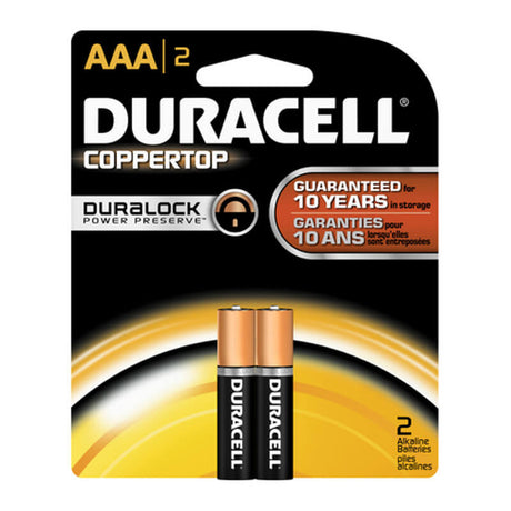 Duracell Aaa Coppertop 2 Pack Alkaline Battery - 2 On A Card Sealed Lead Acid Suspended Product   