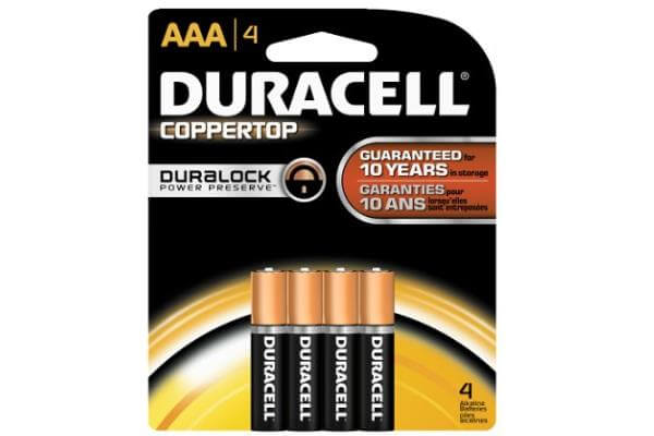 Duracell Aaa Retail Pack Of 4 Batteries - Non Rechargeable Sealed Lead Acid CB Range   