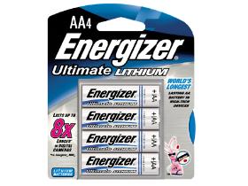 Energizer Aa Ultimate Lithium Battery L91 1.5v - Retail Card Pack Of 4 - Non Rechargeable Battery By Use CB Range   