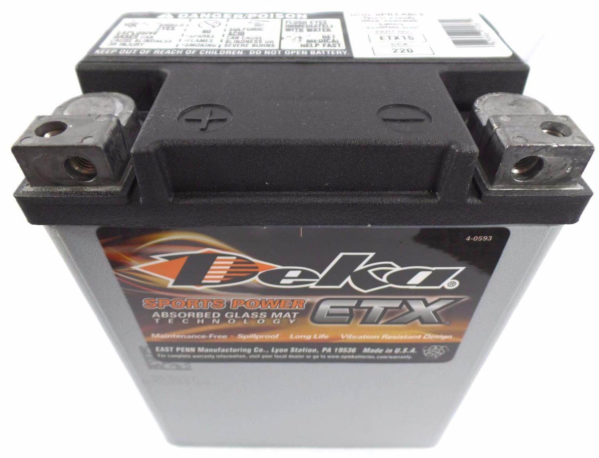 Etx15 12v 220 Cca Deka Agm Motorcycle Battery Other Batteries Suspended Product   