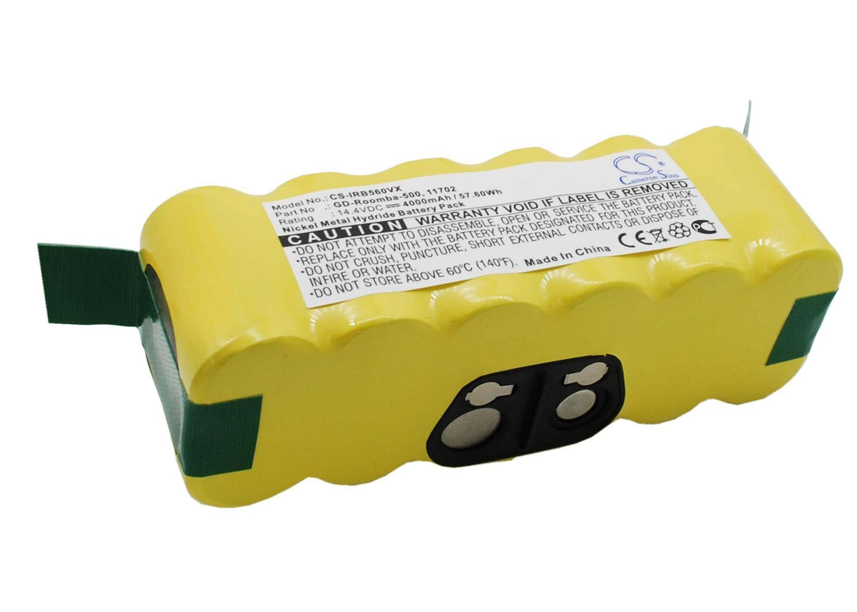 Extended Battery For Irobot Aps 500, Roomba 500, Roomba 510 14.4v, 4000mah - 57.60wh Batteries for Electronics Cameron Sino Technology Limited   