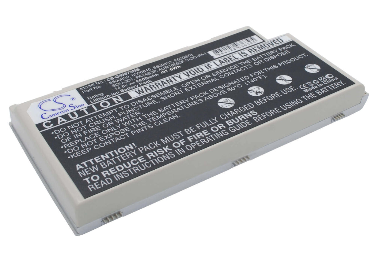 Grey Battery For Gateway M675, M675cs, M675e 14.8v, 6600mah - 97.68wh Batteries for Electronics Cameron Sino Technology Limited (Suspended)   