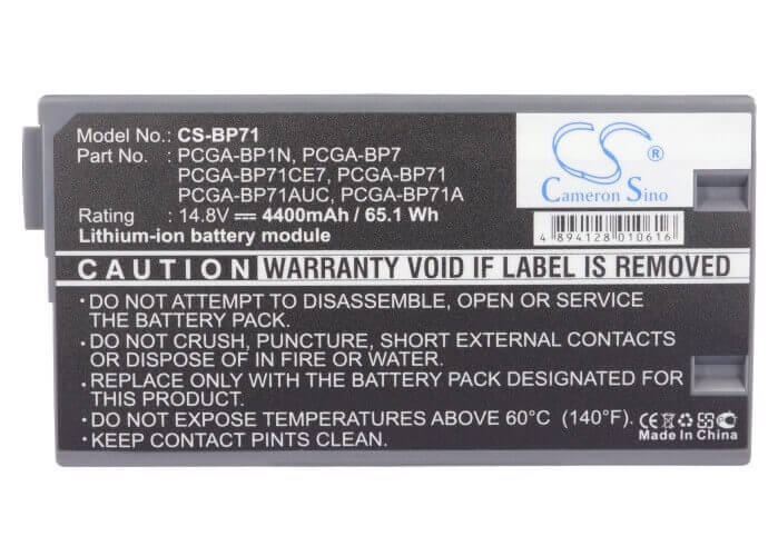 Grey Battery For Sony Pcg-qr10, Pcg-745, Pcg-747 14.8v, 4400mah - 65.12wh Batteries for Electronics Cameron Sino Technology Limited (Suspended)   