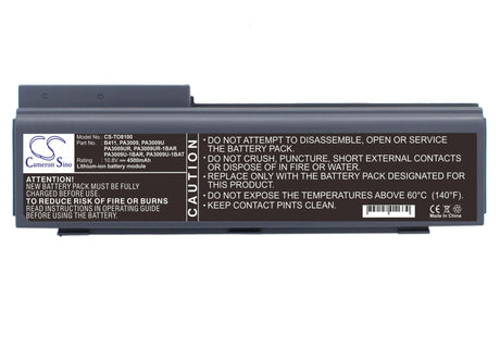 Grey Battery For Toshiba Tecra 8100, Tecra 8100a, Tecra 8100b 10.8v, 4400mah - 47.52wh Notebook, Laptop Cameron Sino Technology Limited   